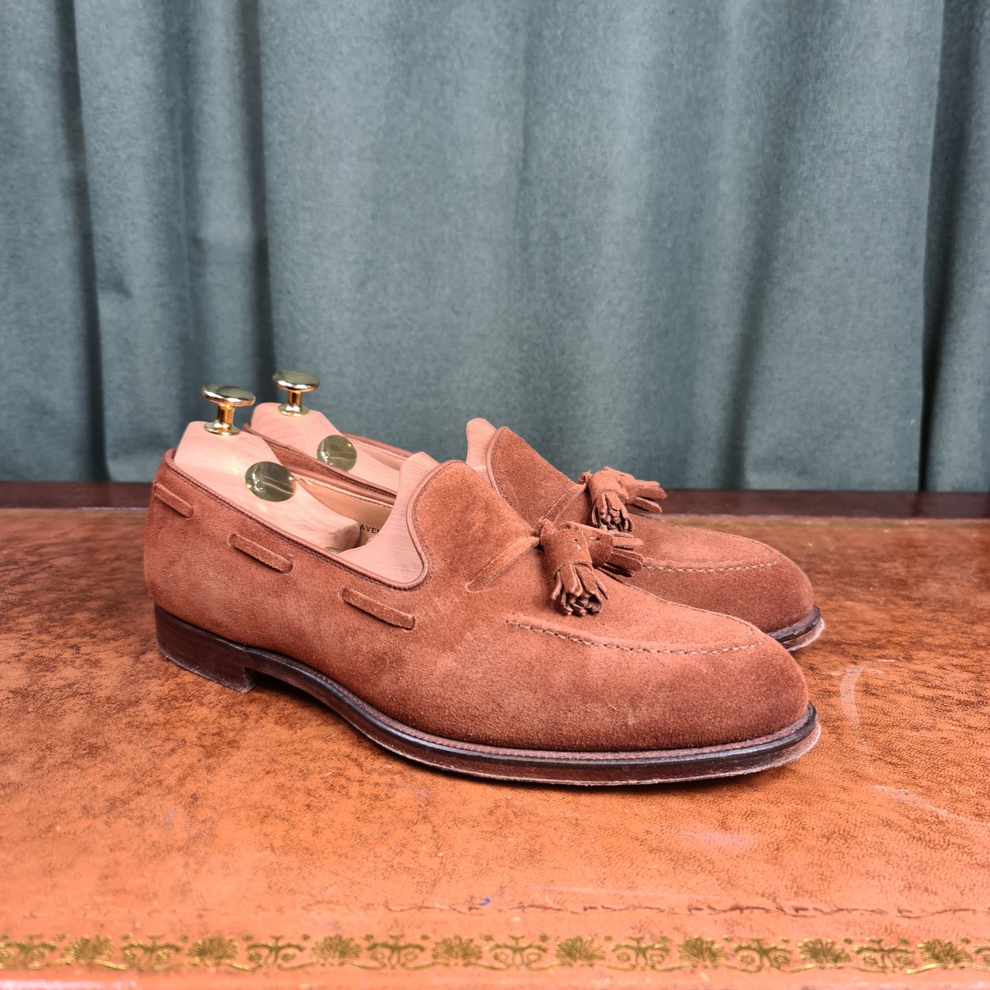 Cavendish II Polo Brown Calf Suede (7E) Crockett & Jones PRE-OWNED