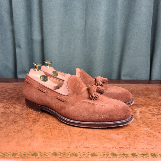 Cavendish II Polo Brown Calf Suede (7E) Crockett & Jones PRE-OWNED