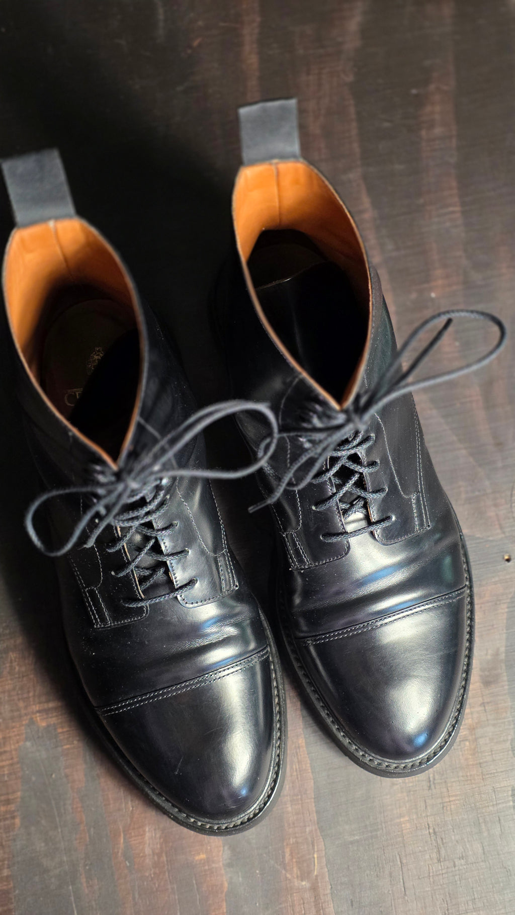 Jane Boot, Black Calf 'Vibram' by Crockett & Jones