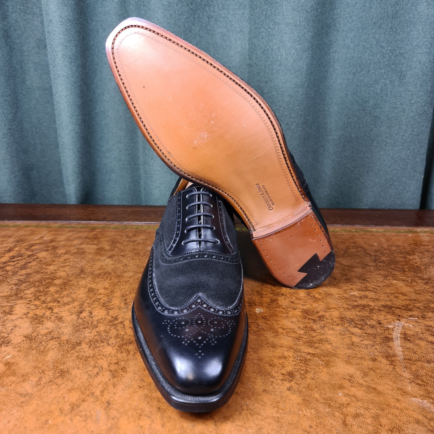 Guildford Black Calf & Suede, Crockett & Jones
