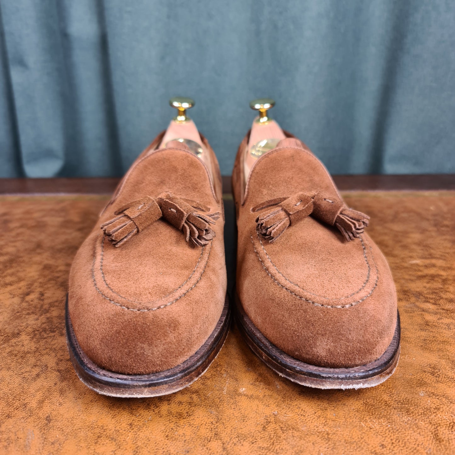 Cavendish II Polo Brown Calf Suede (7E) Crockett & Jones PRE-OWNED