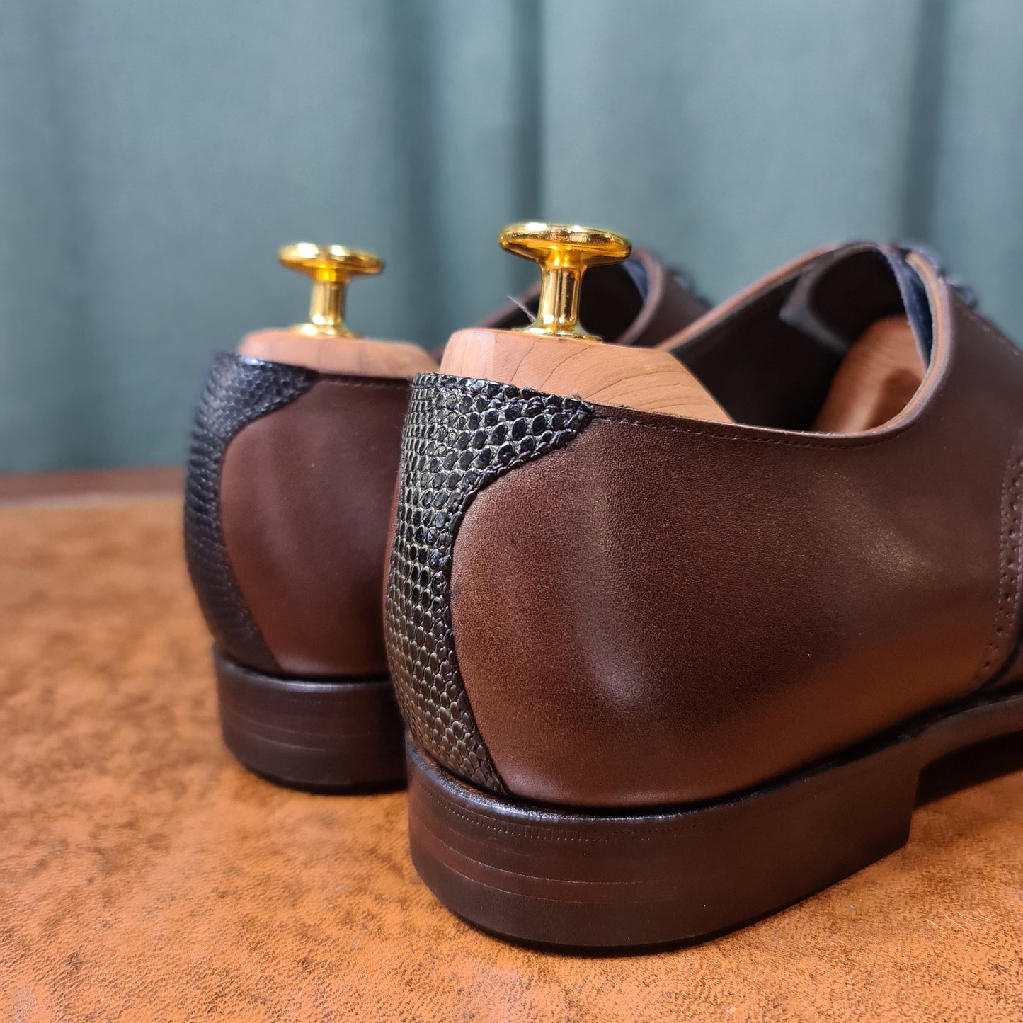 Wadhurst Dark Brown Calf & Navy Lizard (8,5E) Crockett & Jones