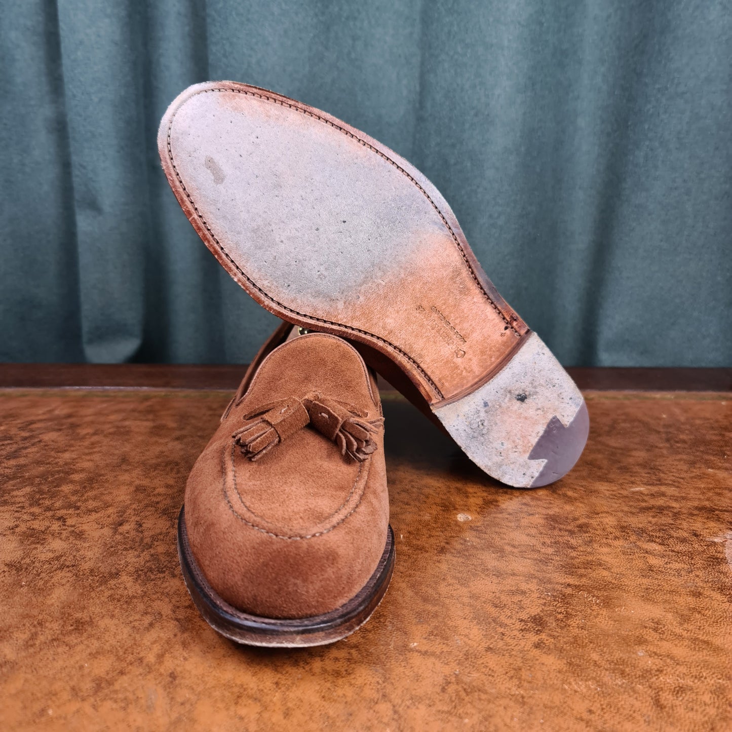 Cavendish II Polo Brown Calf Suede (7E) Crockett & Jones PRE-OWNED