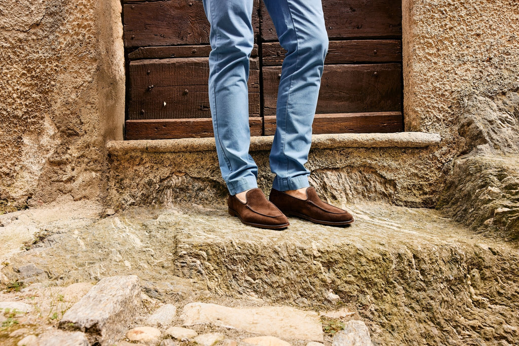 Salcombe Loafer, Dark Brown Suede 'Superflex' Crockett & Jones - Hammargruppen