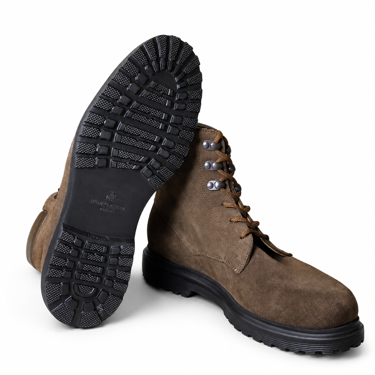 Sport Hiking, storlek 43, i brun Hydrovelours från Ludwig Reiter