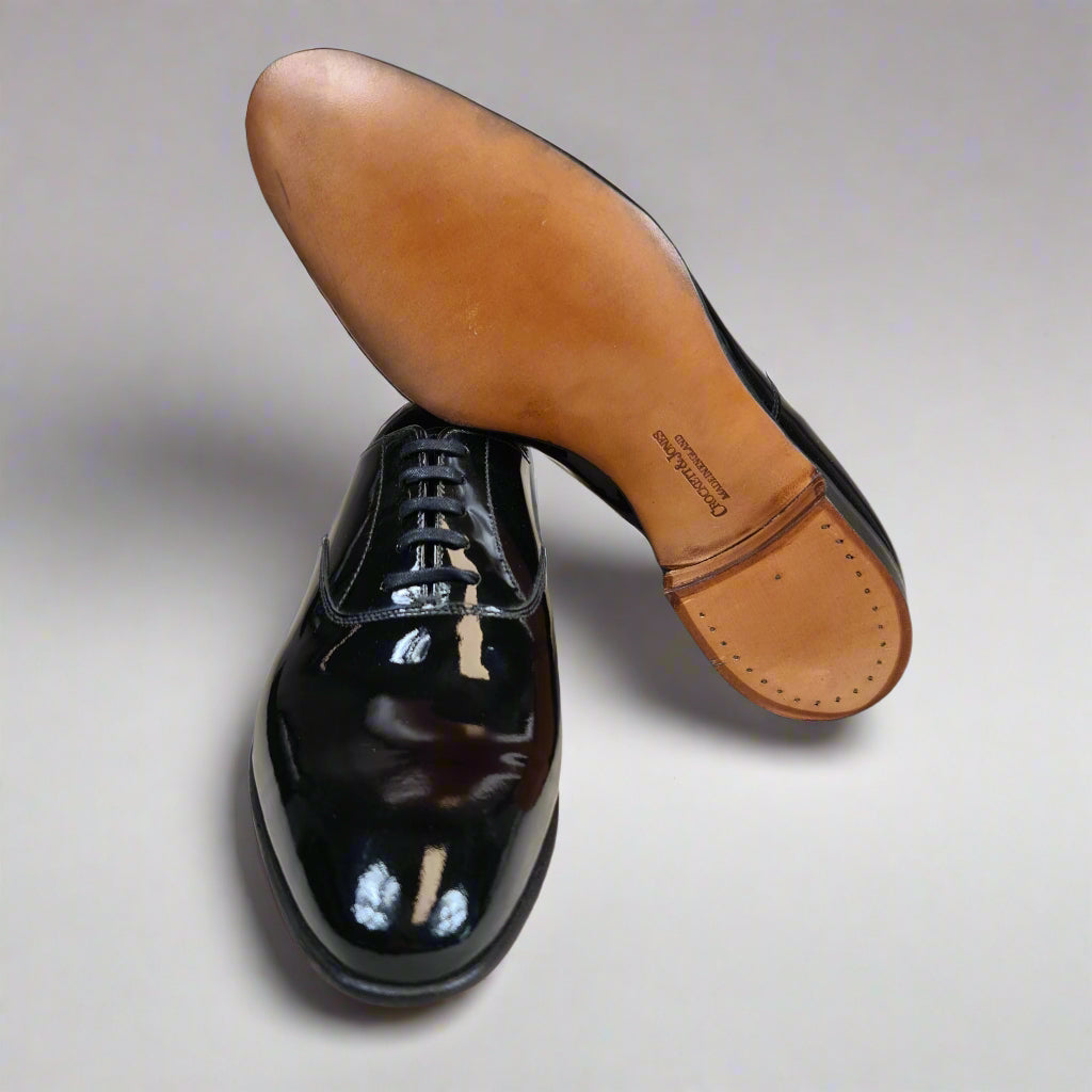 Cheam Black Patent (5.5E) Crockett & Jones