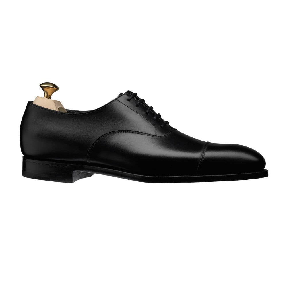 Audley, black oxford shoe made in leather branded Crockett & Jones