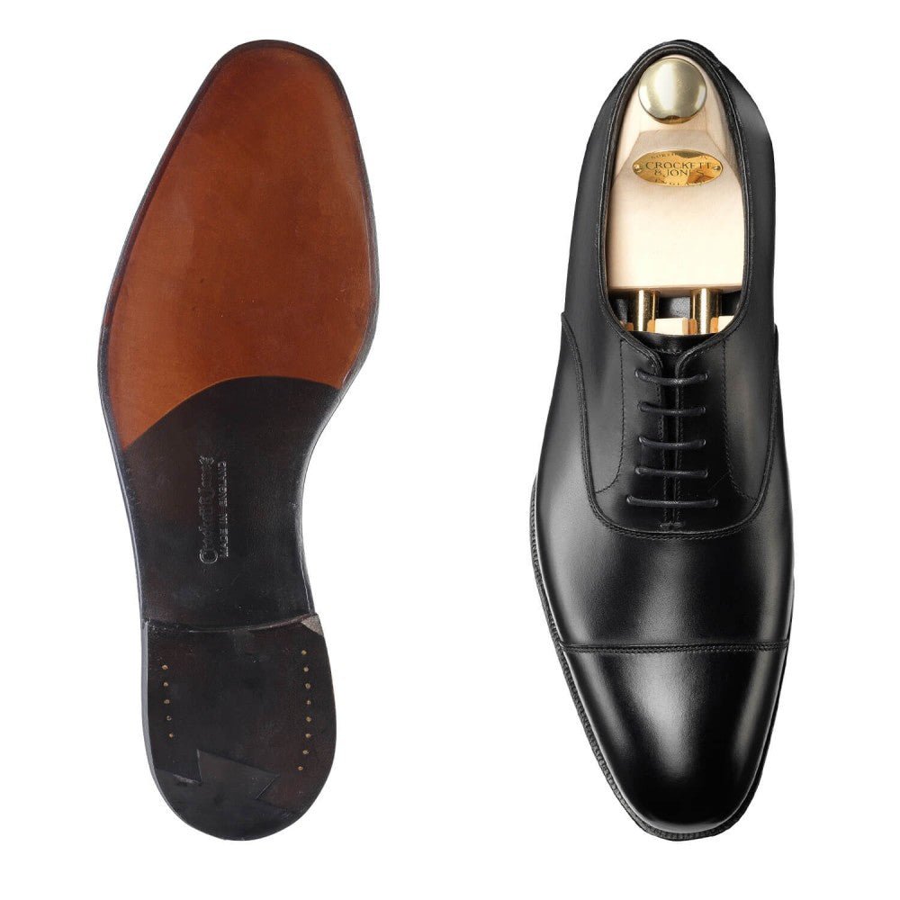 Crockett & Jones Audley – Men's Oxford Shoes in Black Calfskin