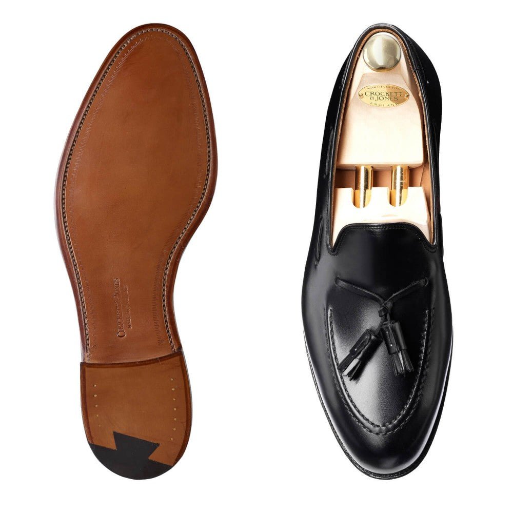 Cavendish 2 Tassel Loafer, Black Calf, Crockett & Jones - Hammargruppen