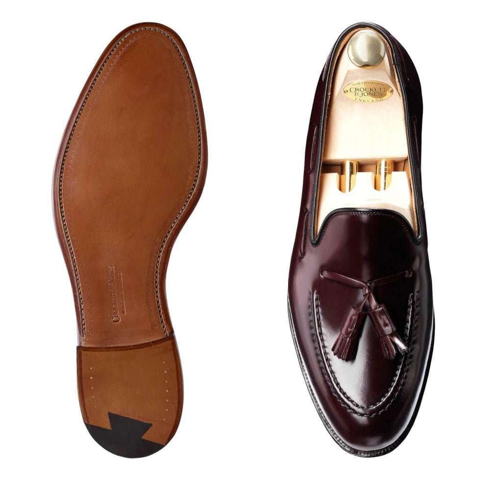 箱付き　CROCKETT&JONES　CAVENDISH 2　7 1/2E Crockett & Jones Cavendish II – Tassel Loafers Herr Cordovan