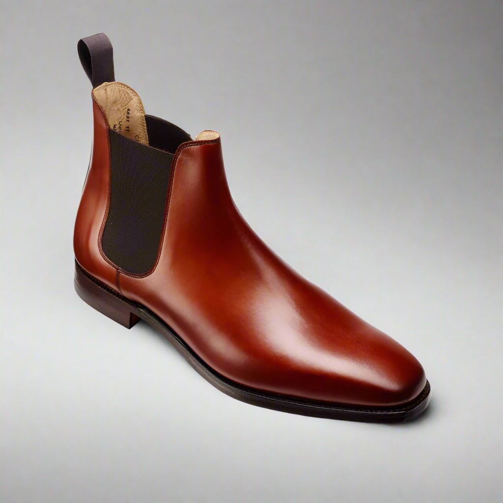 Chelsea 3 Boot, Chestnut Wax Calf, Crockett & Jones - Hammargruppen