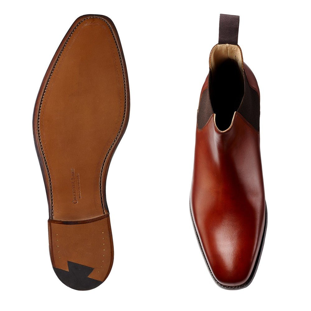 Chelsea 3 Boot, Chestnut Wax Calf, Crockett & Jones - Hammargruppen