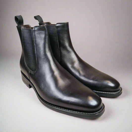 Chelsea Black Lamb Calf 'Vibram' (8E) John Brommel's - Hammargruppen