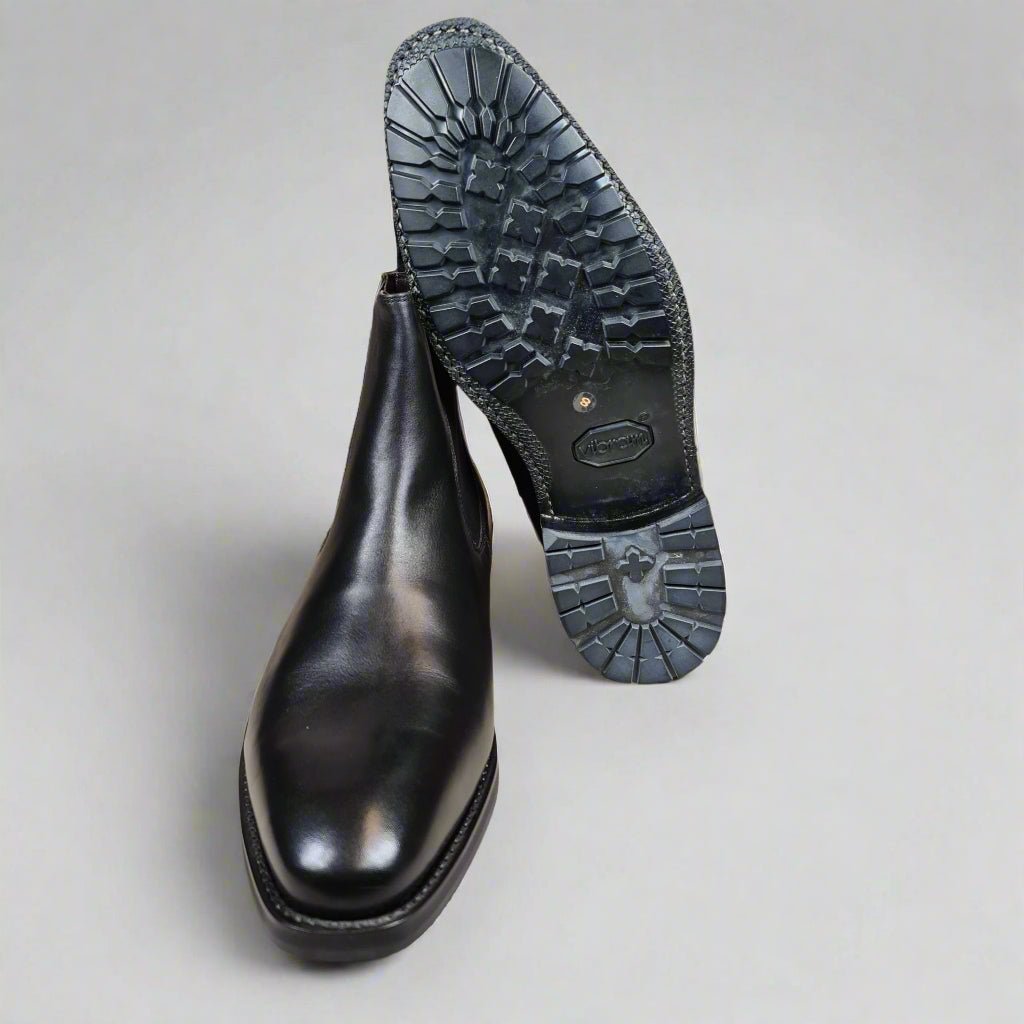 Chelsea Black Lamb Calf 'Vibram' (8E) John Brommel's - Hammargruppen