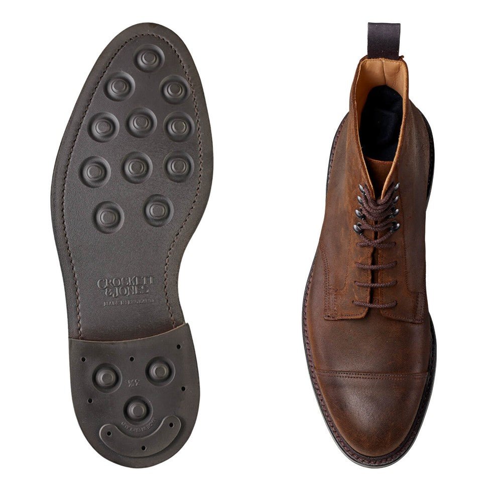 Coniston Derby Boot, Dark Brown Rough - Out Suede ‘Dainite’ Crockett & Jones - Hammargruppen