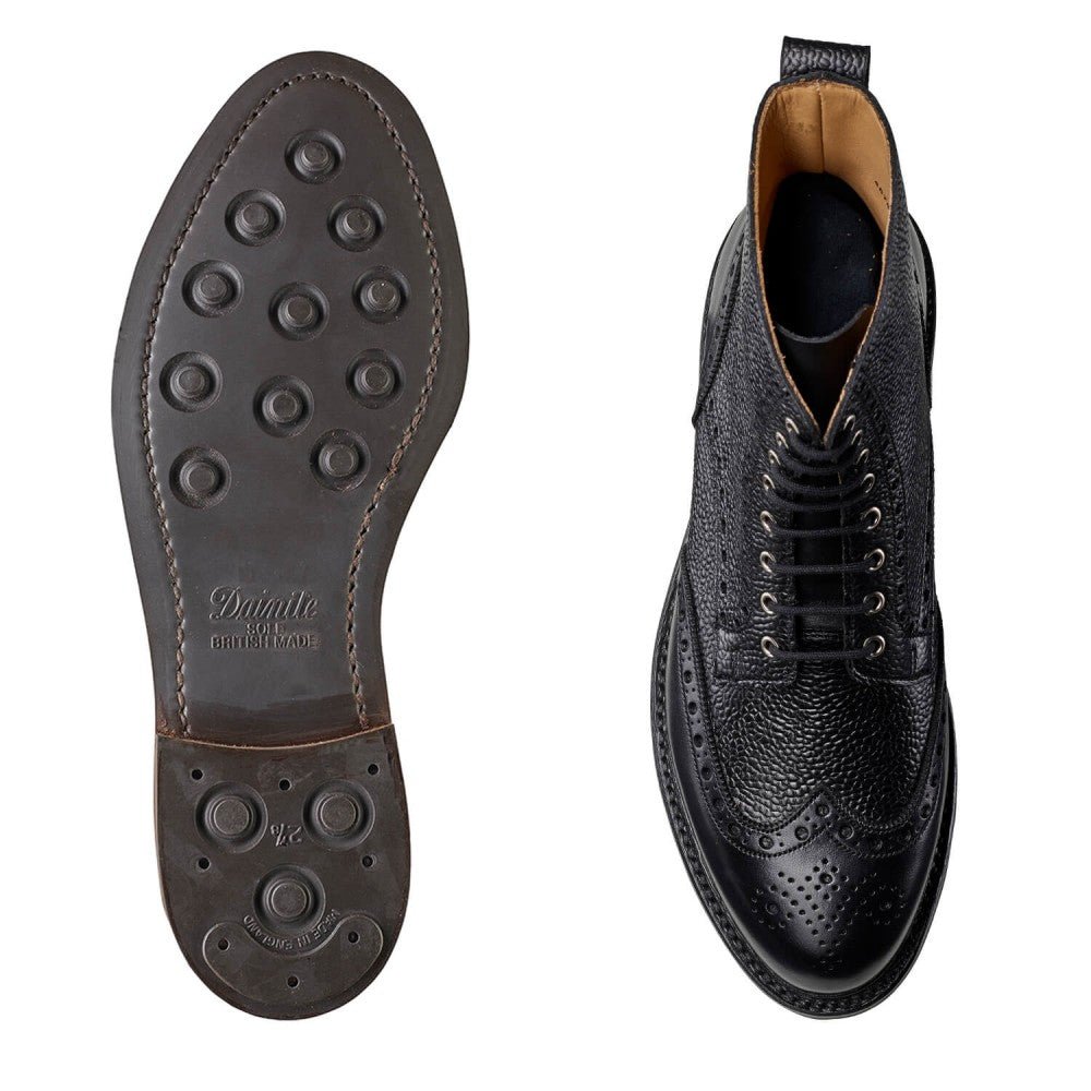 Grace II Boot, Black Calf & Scotch Grain 'Dainite' Crockett & Jones - Hammargruppen