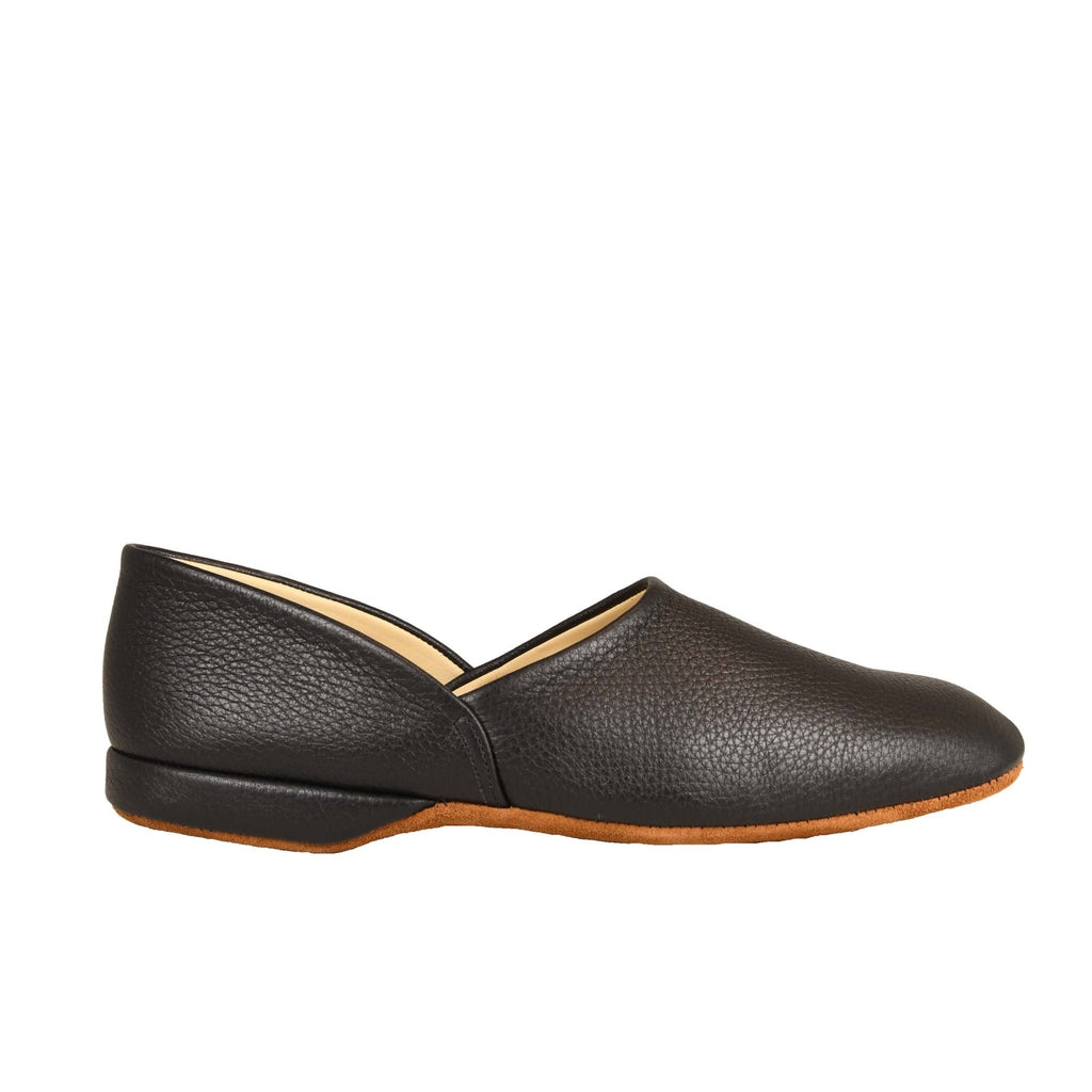 Grecian Slipper Black Deer Calf, Crockett & Jones - Hammargruppen