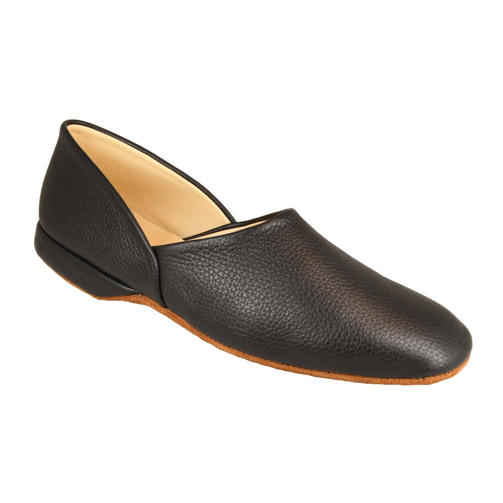 Grecian Slipper Black Deer Calf, Crockett & Jones - Hammargruppen