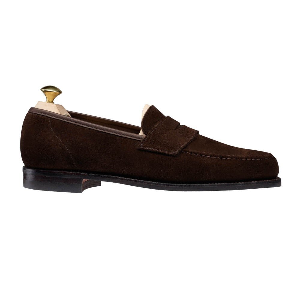 Harvard 2 Penny Loafer, Dark Brown Suede ‘City’ Crockett & Jones - Hammargruppen