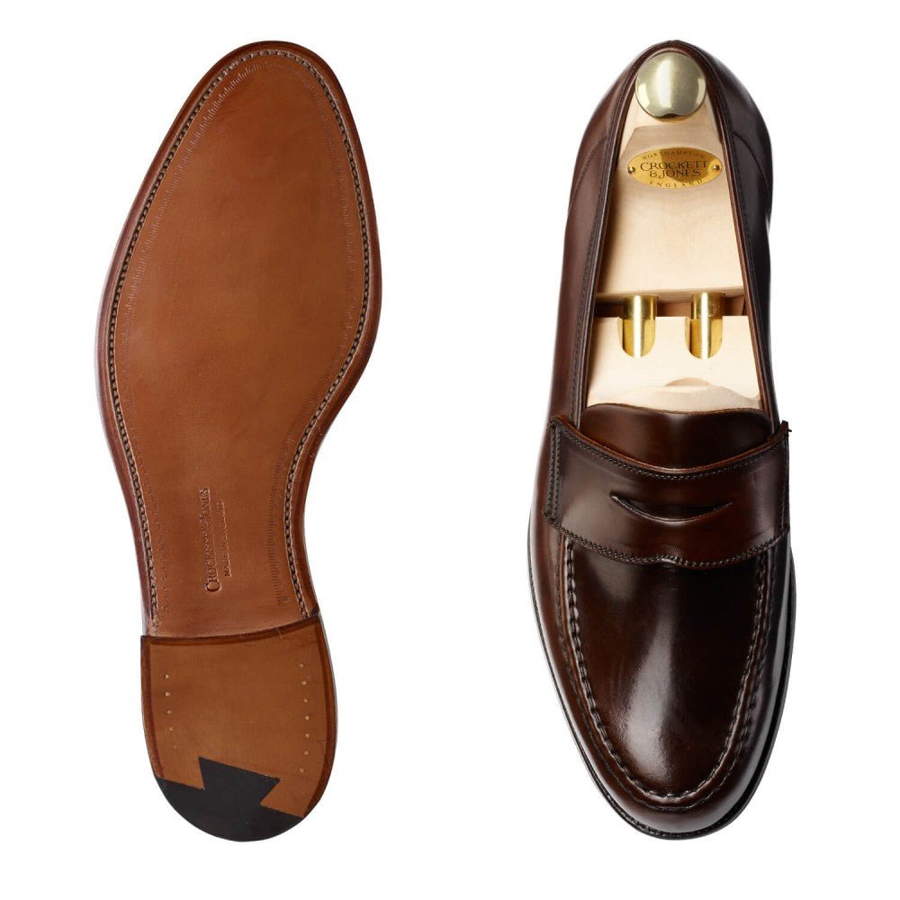 Harvard Penny Loafer, Dark Brown Cordovan, Crockett & Jones - Hammargruppen