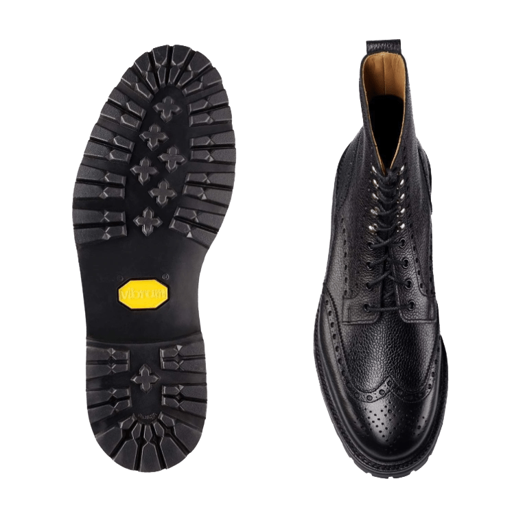 Islay Derby Boot, Black Scotch Grain 'Vibram' Crockett & Jones - Hammargruppen