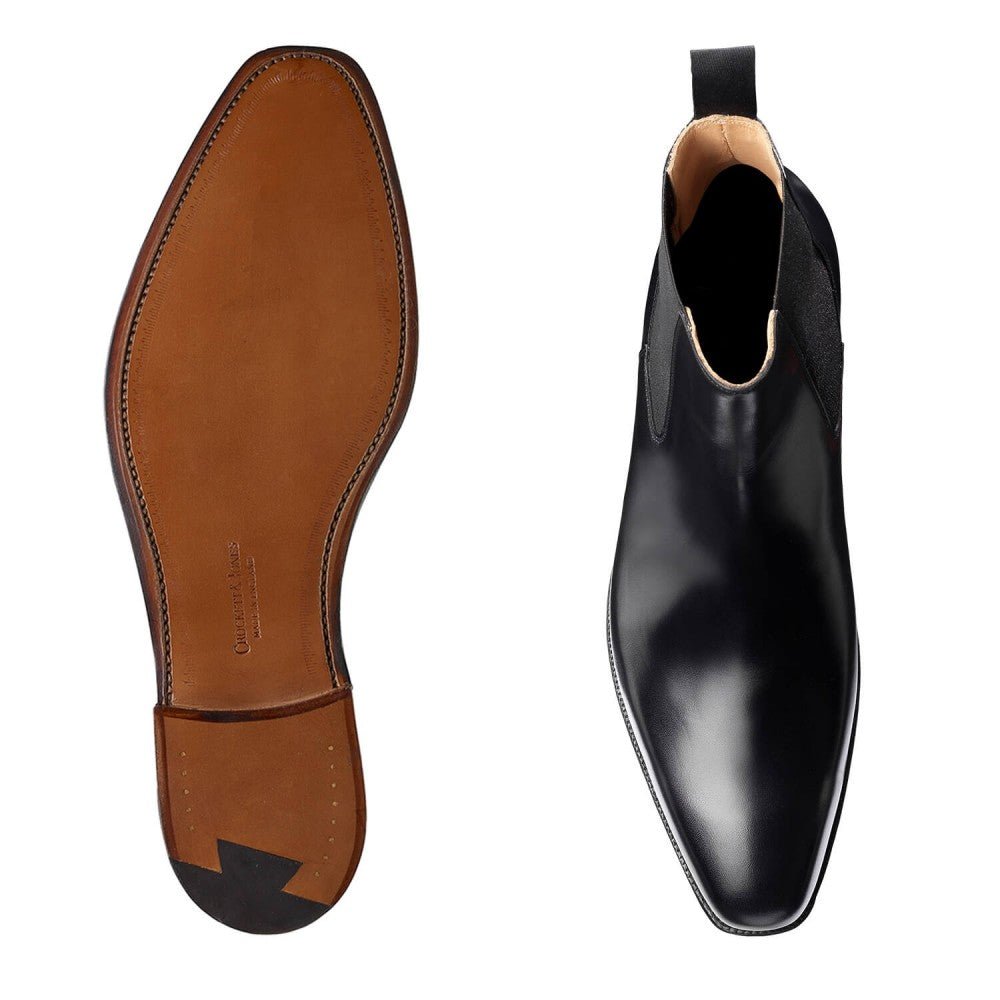 Lingfield Chelsea Boot, Black Calf, Crockett & Jones - Hammargruppen