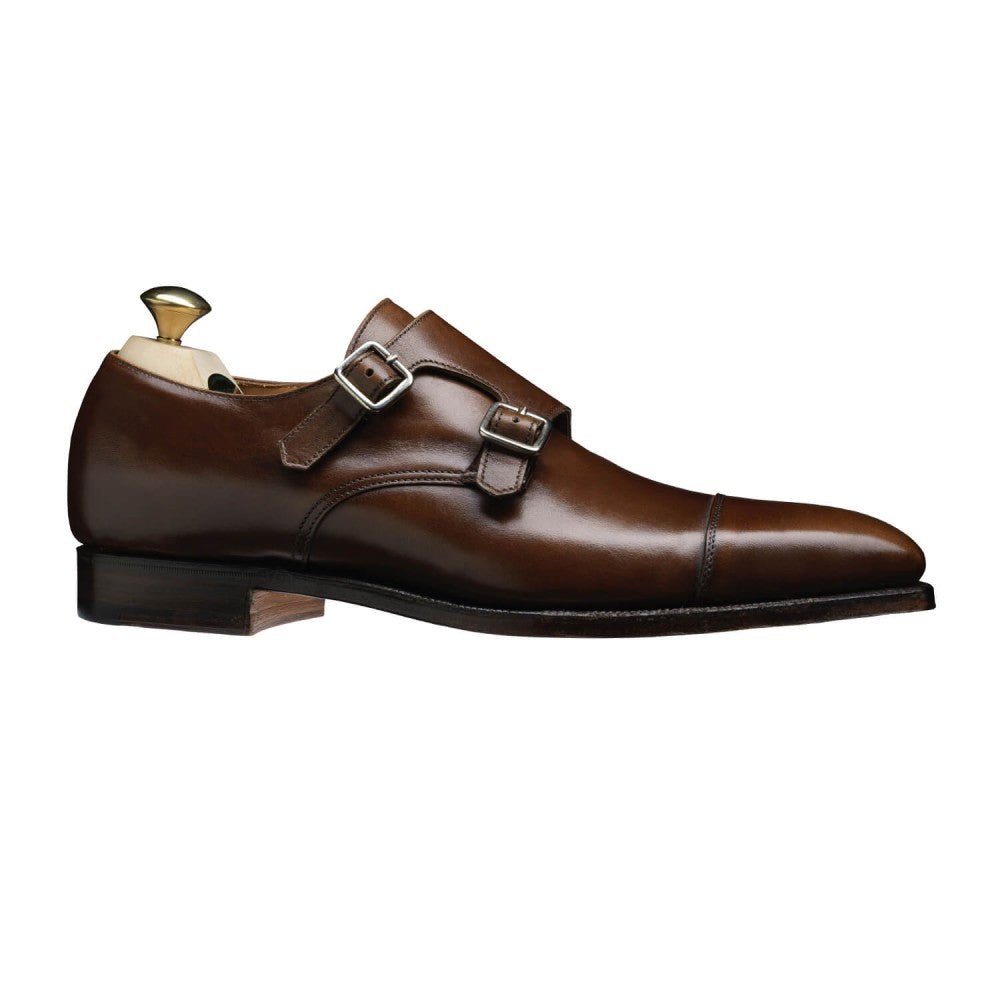 Lowndes Monk Strap, Dark Brown Burnished Calf, Crockett & Jones - Hammargruppen