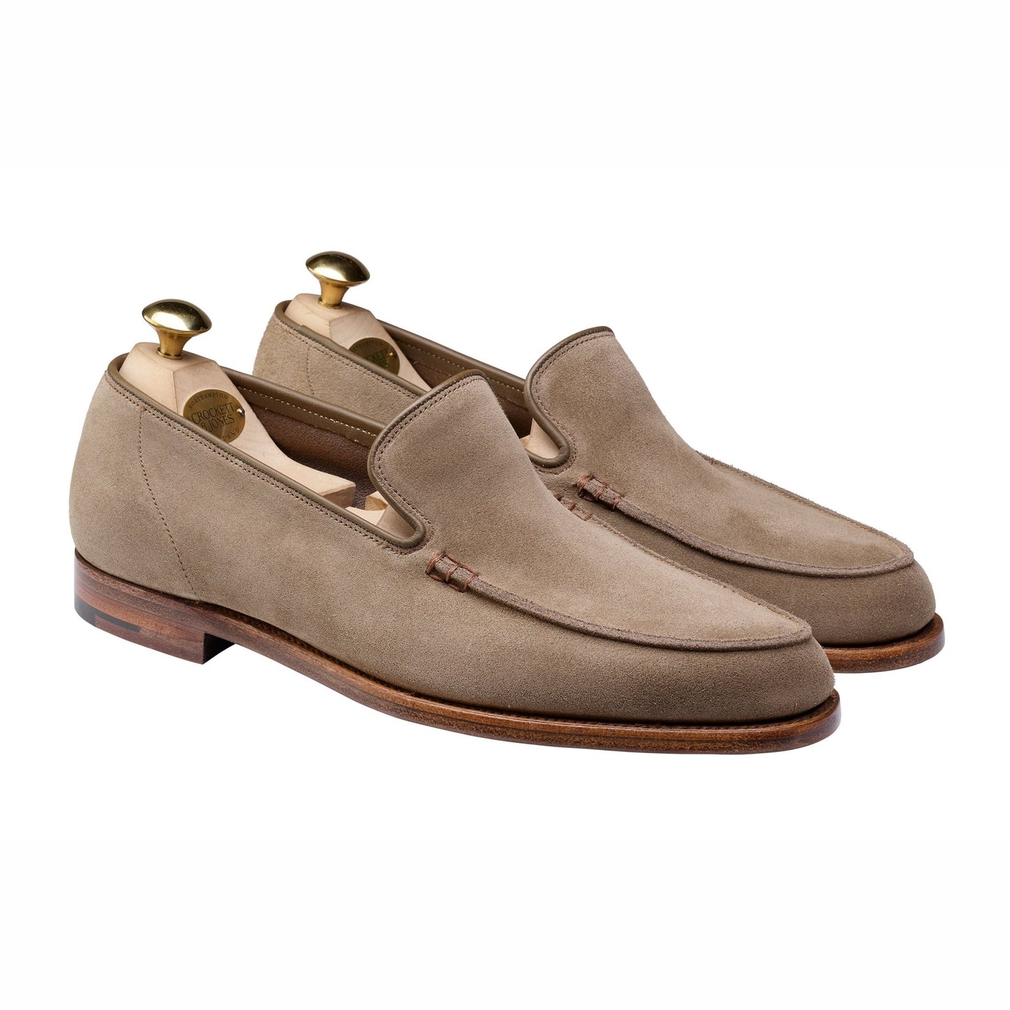 Salcombe Loafer, Khaki Suede 'Superflex' Crockett & Jones - Hammargruppen