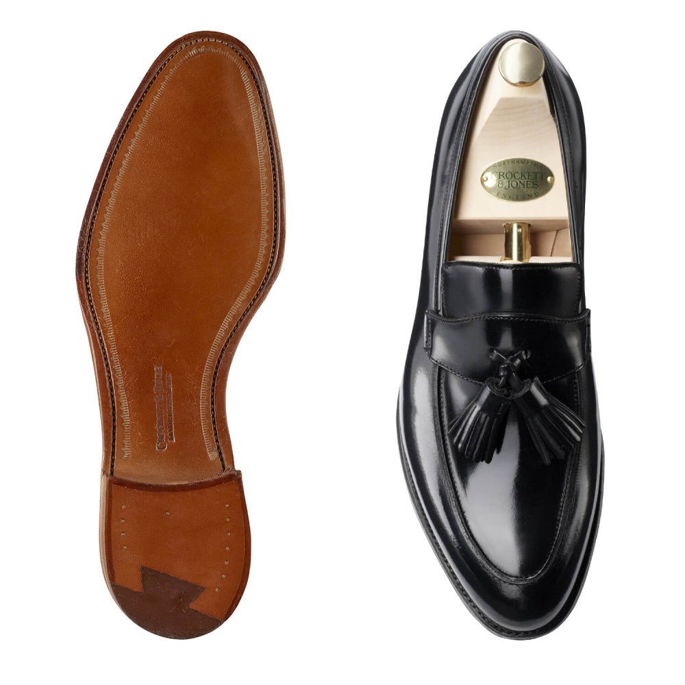 Sophie 2 Tassel Loafer, Black Boned Calf, Crockett & Jones - Hammargruppen