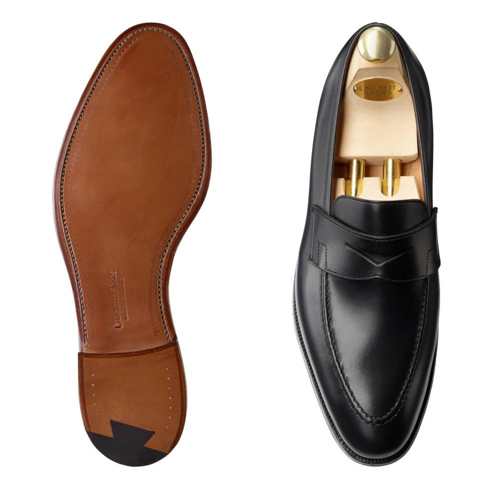 Sydney Penny Loafer, Black Calf 'E & G - Vidd' Crockett & Jones - Hammargruppen