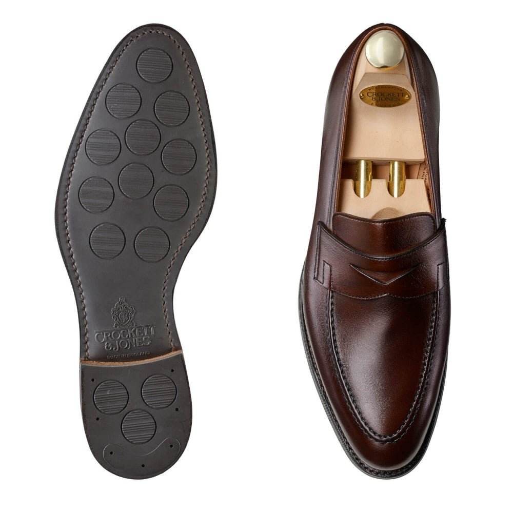 Sydney Penny Loafer, Dark Brown Burnished Calf ‘City’ Crockett & Jones - Hammargruppen