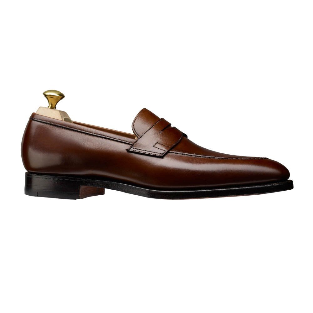 Sydney Penny Loafer, Dark Brown Burnished Calf, Crockett & Jones - Hammargruppen
