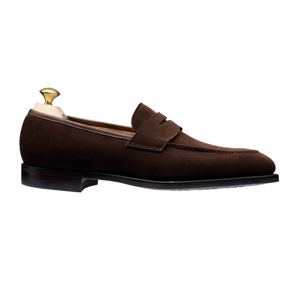 Sydney Penny Loafer, Dark Brown Suede ‘City’ Crockett & Jones - Hammargruppen