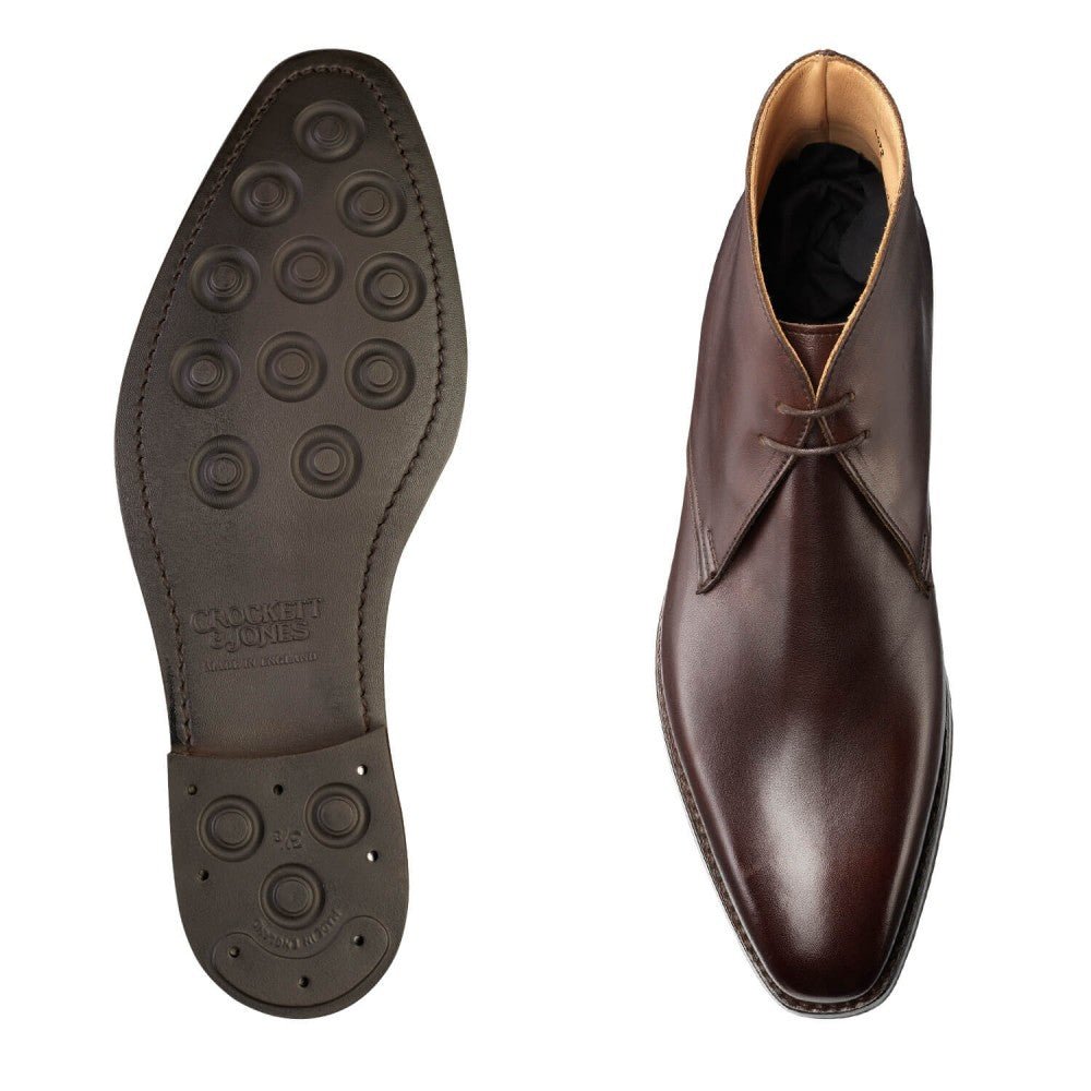 Tetbury Chukka Boot, Dark Brown Wax Calf ‘Dainite’ Crockett & Jones - Hammargruppen