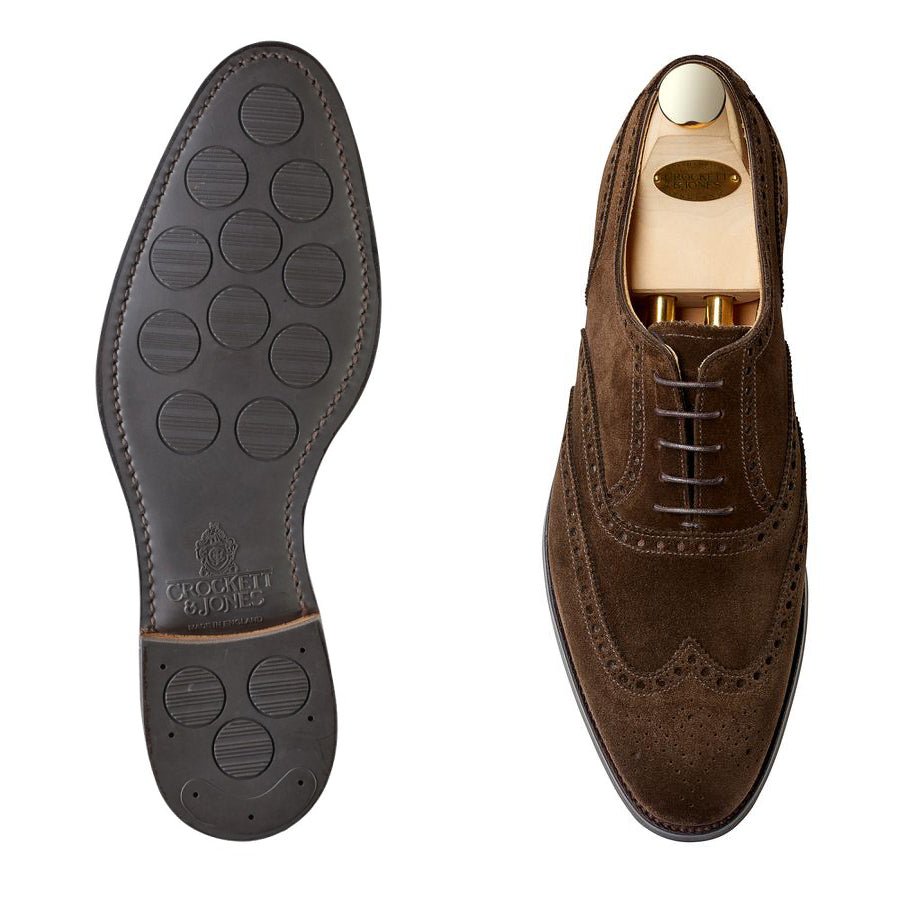 Westgate 2 Oxford, Dark Brown Suede ‘City’ Crockett & Jones - Hammargruppen
